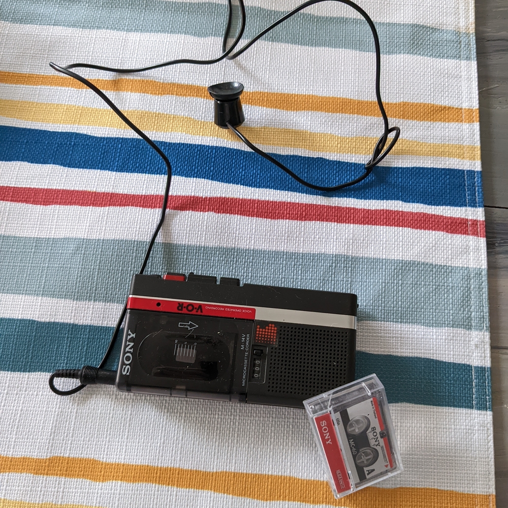 Sony Black and Red Cassette Recorder